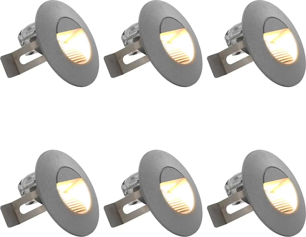 vidaXL 6 darab kör alakú ezüst kültéri LED falilámpa 2 W
