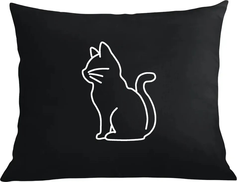 Párna párnahuzat Cool nyomott mintás cica