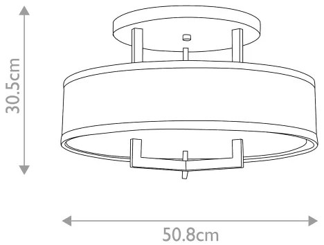 Hinkley HK-HAMPTON-SF-BB-Mennyezeti lámpatest HAMPTON 3xE27/60W/230V átm.50,8cm arany