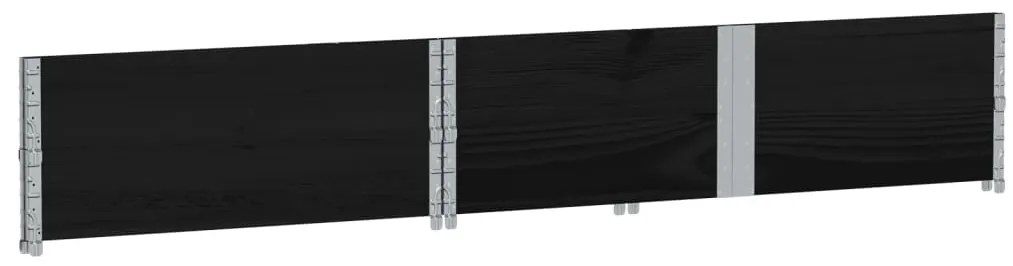 vidaXL fekete tömör fenyőfa kerti növénytartó 150 x 100 cm