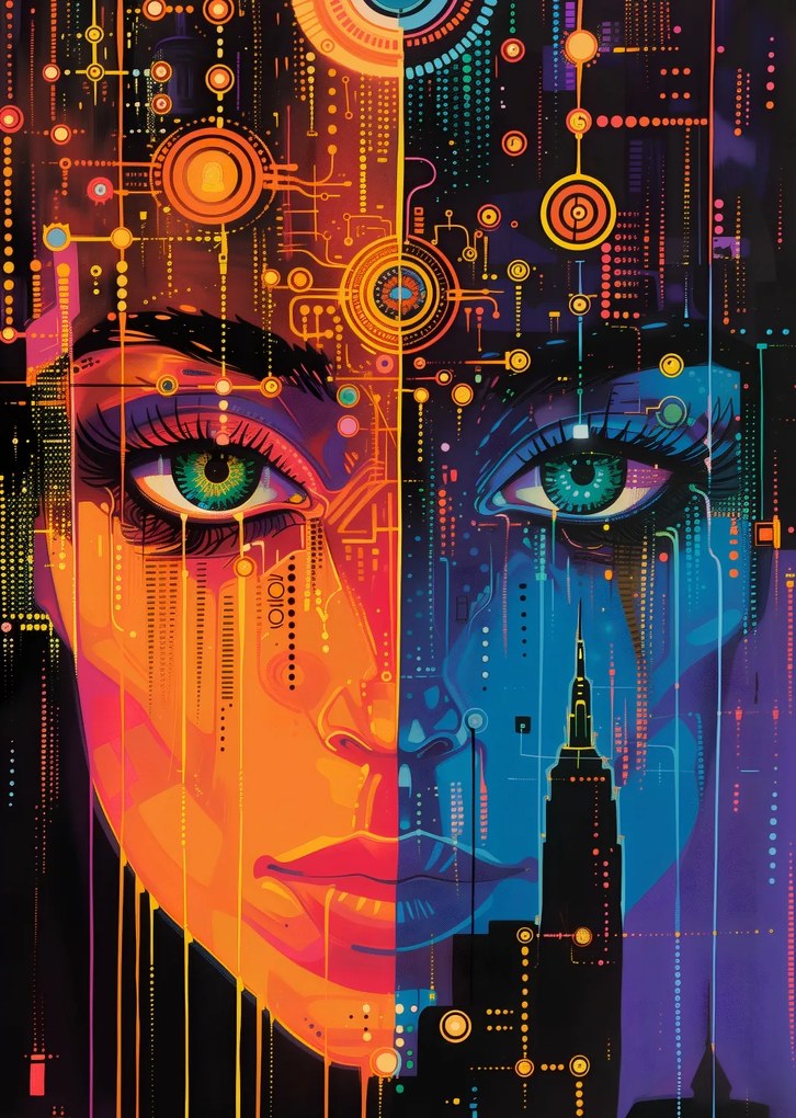 Poszter 64x90cm Digitális Psyche