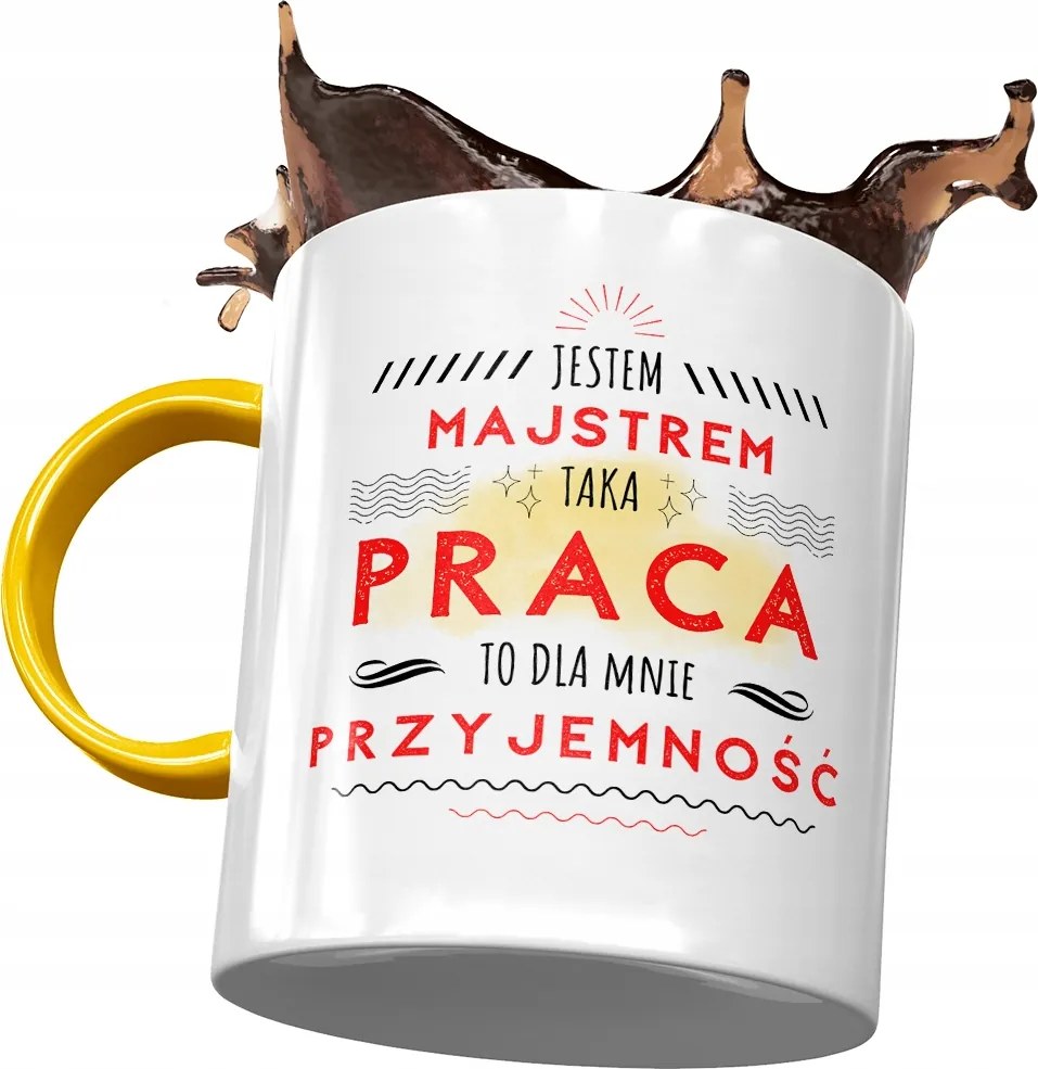 Sárga Bögre A Barkácsolónak Ez Nekem Öröm Nyomtatott Fotóval