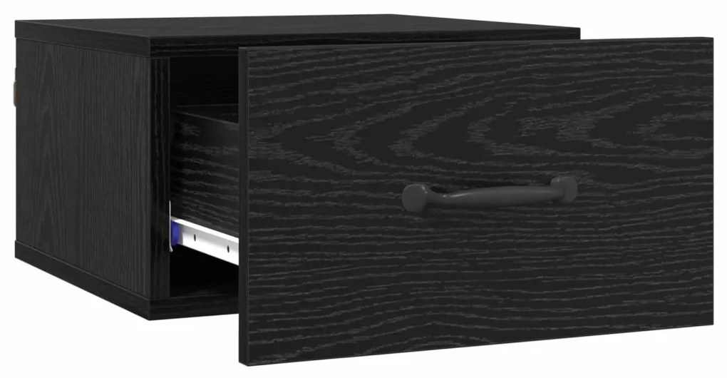 Éjjeliszekrény fiókkal Fekete tölgy 35 x 35 x 20 cm Faanyag