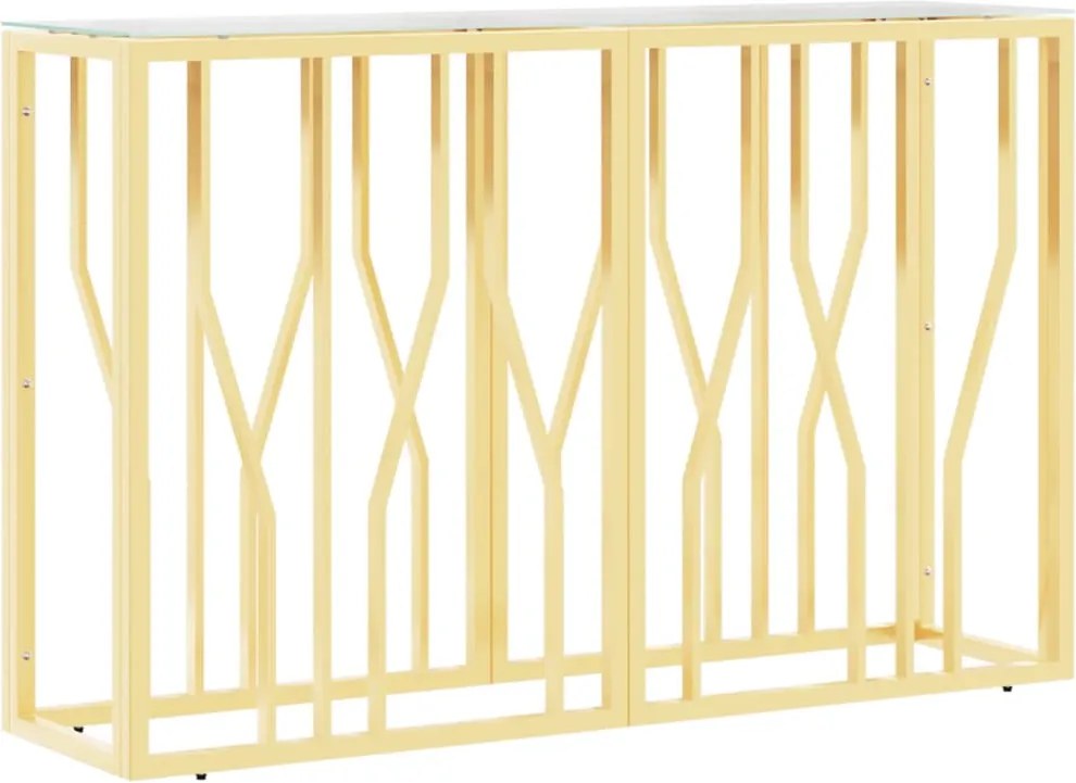 vidaXL üveg és rozsdamentes acél tálalóasztal 110x30x70 cm