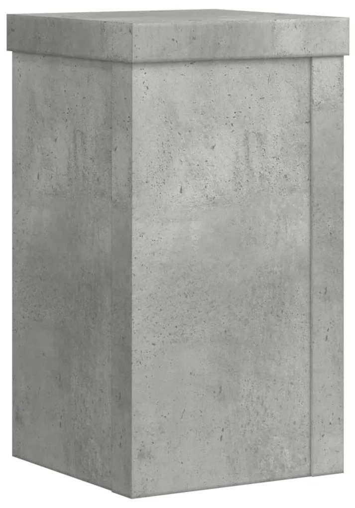 2 db betonszürke szerelt fa növénytartó állvány 10 x 10 x 18 cm