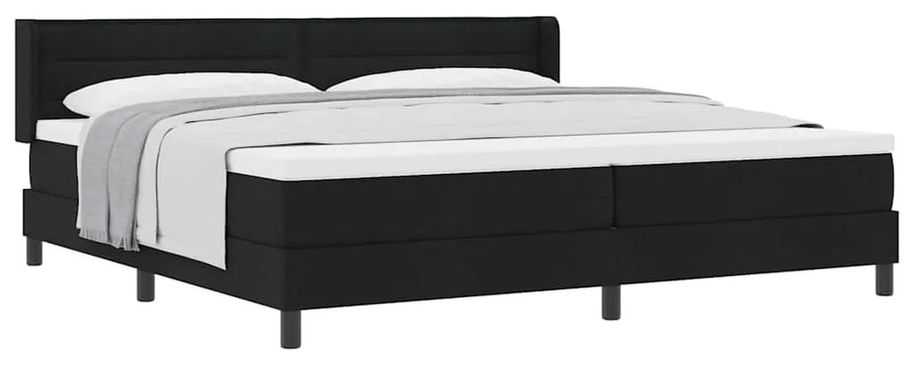 Boxspring ágy matraccal matracmal Fekete 200 x 200 cm