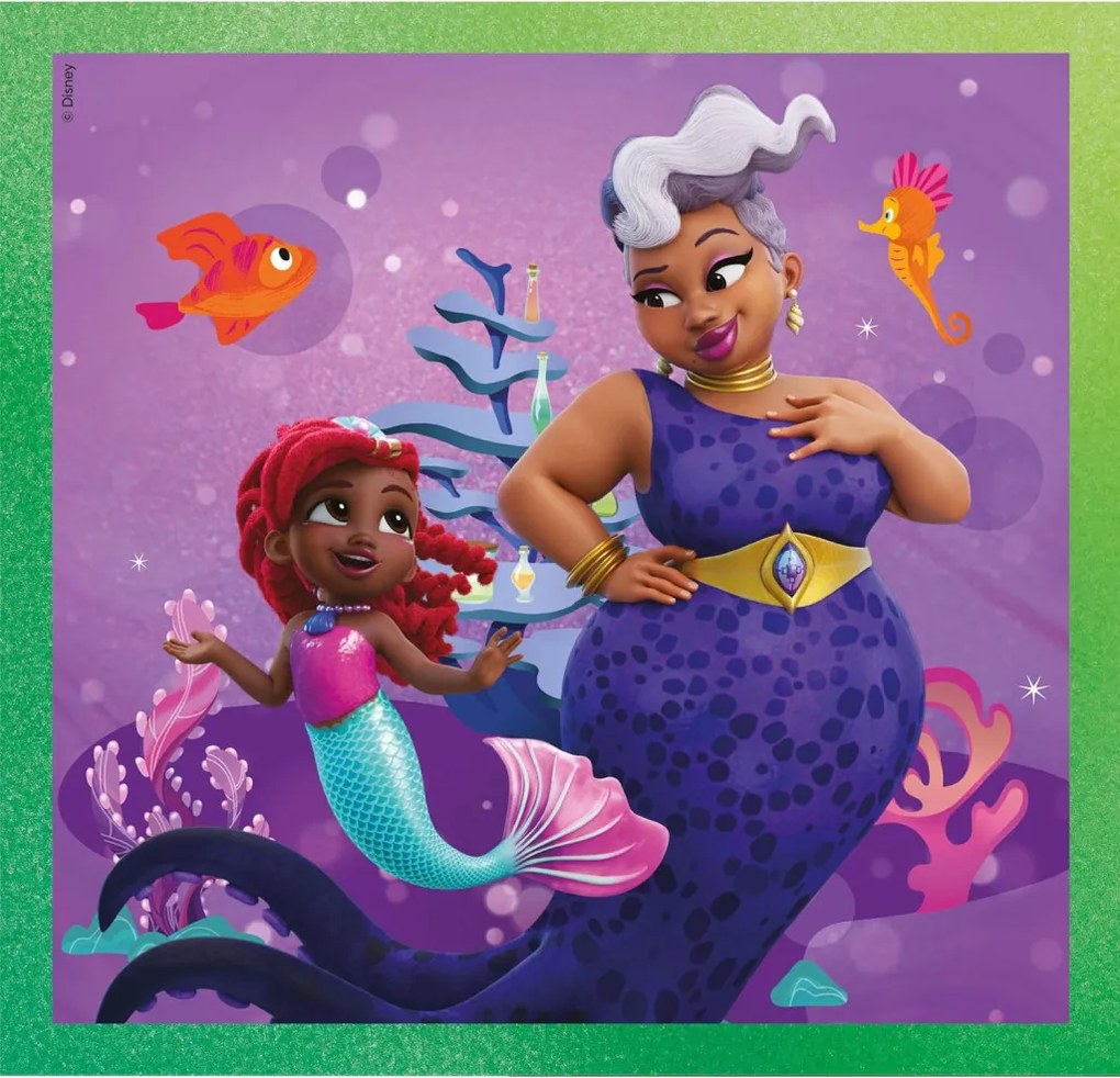 Disney Hercegnők Junior Ariel 3x48 db-os puzzle Clementoni