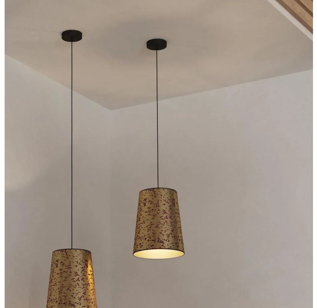 Eglo 390292 - Csillár zsinóron CASTUERA 1xE27/25W/230V arany/rózsaszín