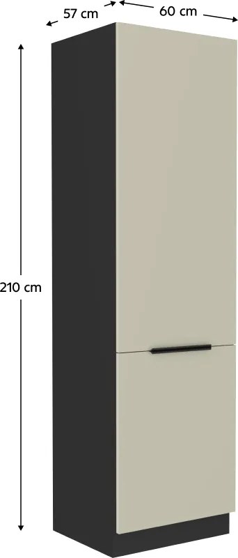 Magas szekrény, kasmír/fekete, ARAKA 60 DK-210 2F