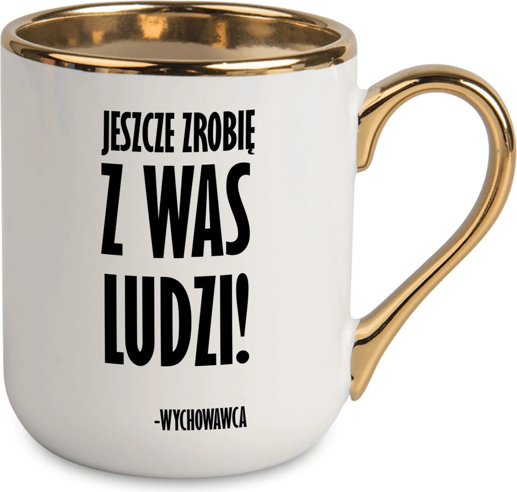 Elegáns Bögre Arany Szegéllyel Füllel Tanárnak Még Embereket Faragok Belőletek!