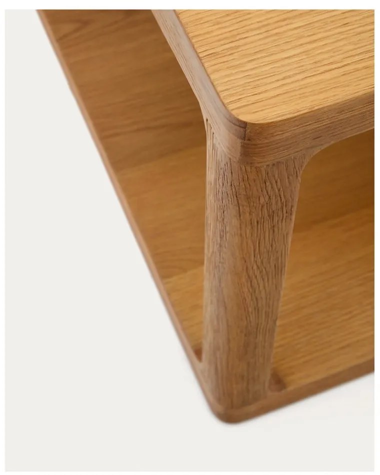 Natúr színű dohányzóasztal tölgyfa dekorral 65x140 cm Maymai – Kave Home