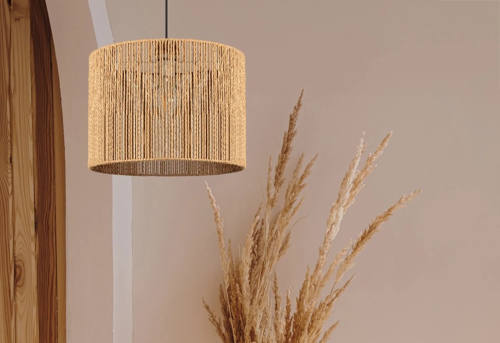 Toolight Szerszámlámpa BOHO, mennyezeti lámpa 25cm átmérővel 1xE27 APP1323-1CP, fekete-barna, OSW-02410