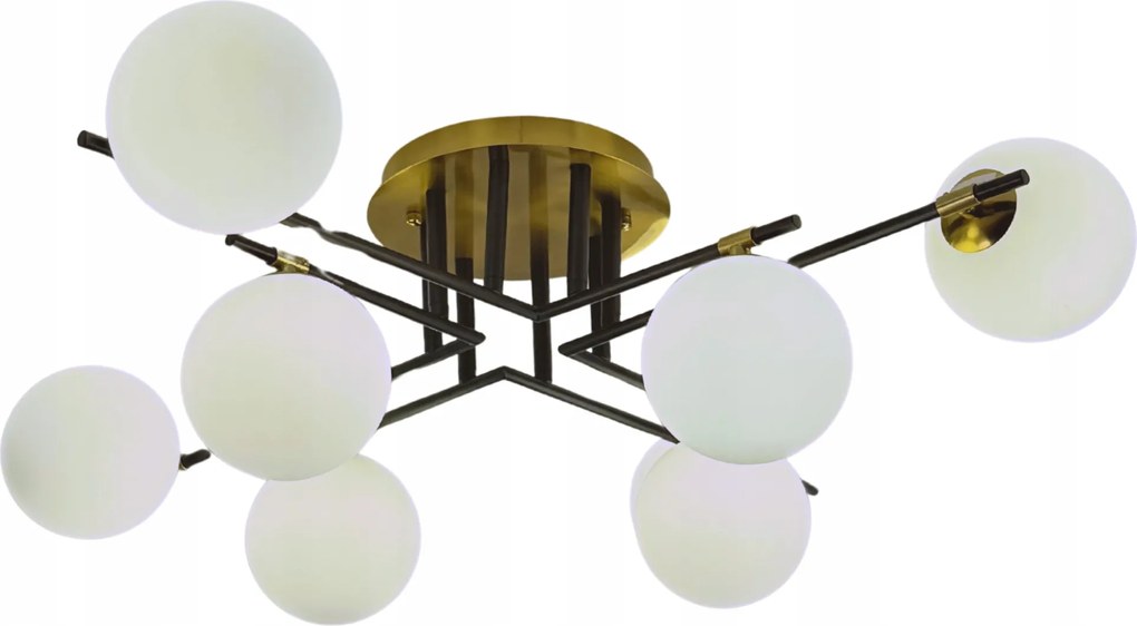 Függőlámpa Mennyezeti Csillár Gömbök arany fekete Modern tej plafon