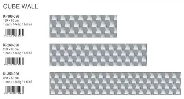 CUBE WALL öntapadós konyhai poszter, 180x60 cm