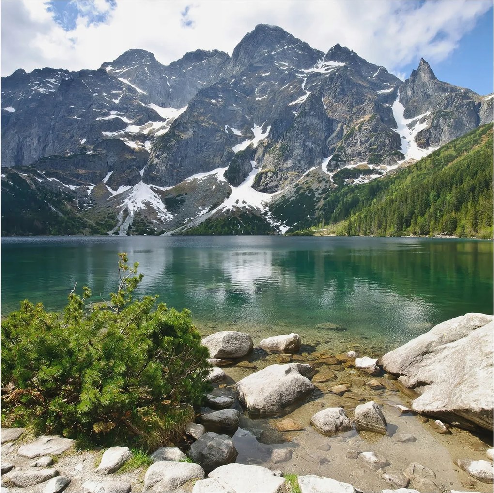 Fotótapéta Flizelin Dekoratív tapéta Hegyi tó 250x250 Ragasztó