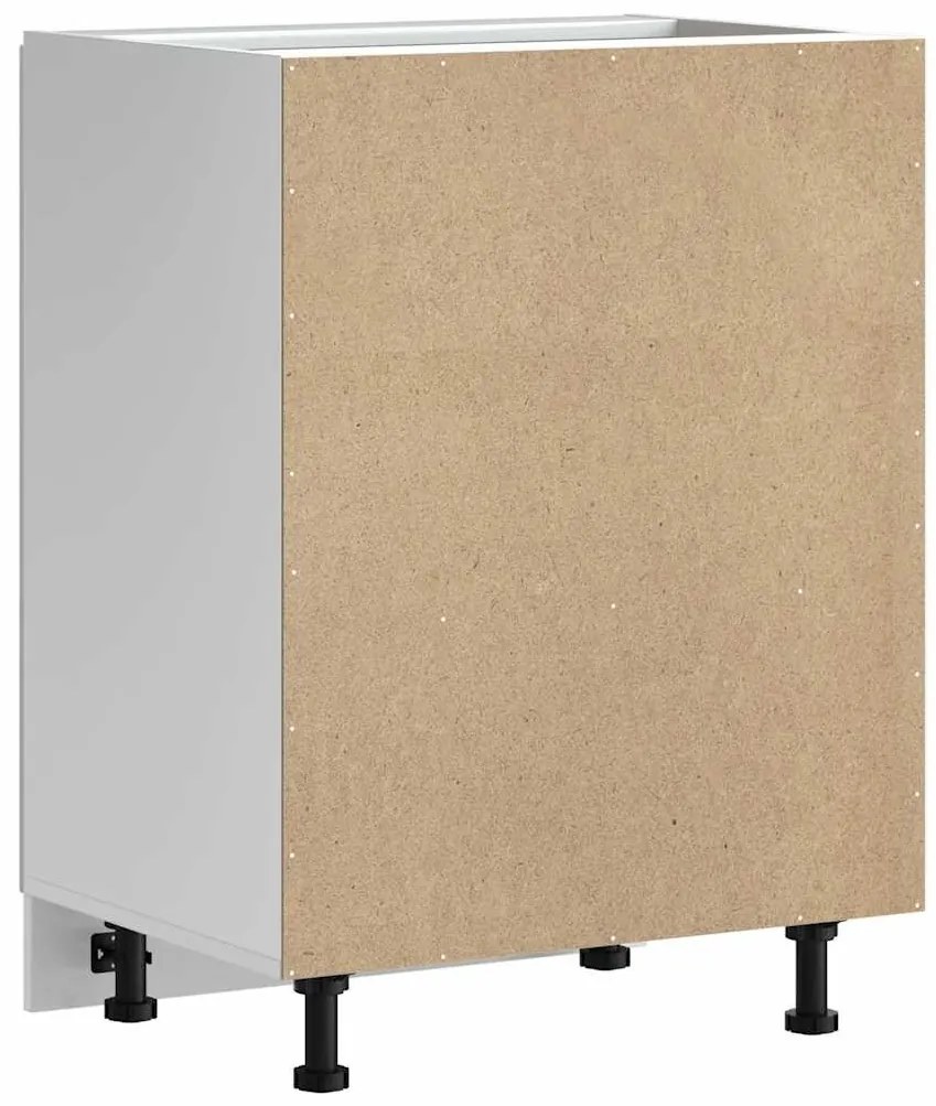 Mosogató aljzat szekrény Kalmar magasfényű fehér 60x46x81,5 cm