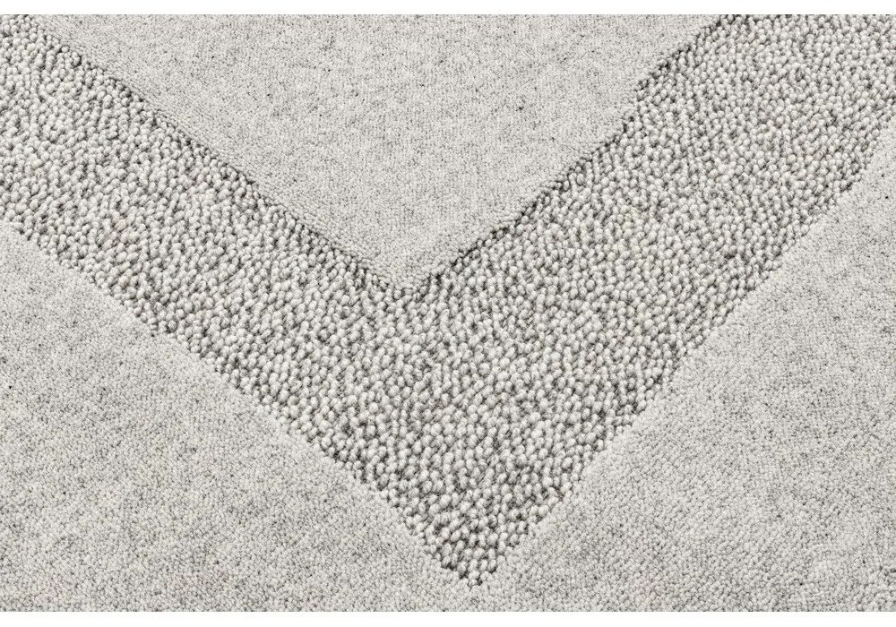 Világosszürke gyapjú szőnyeg 200x300 cm Morphic Rocca – Agnella