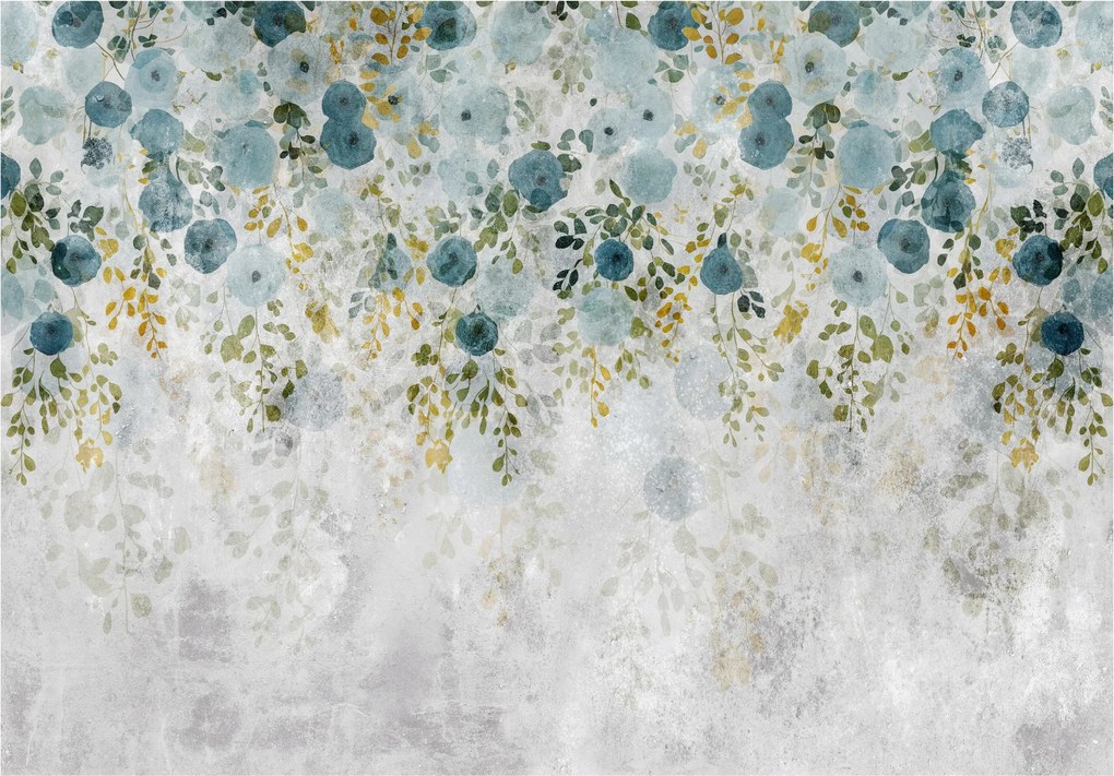 Fotótapéta Levelek A Betonon Természet Fal Hálószoba Nappali Tapéta 350x250