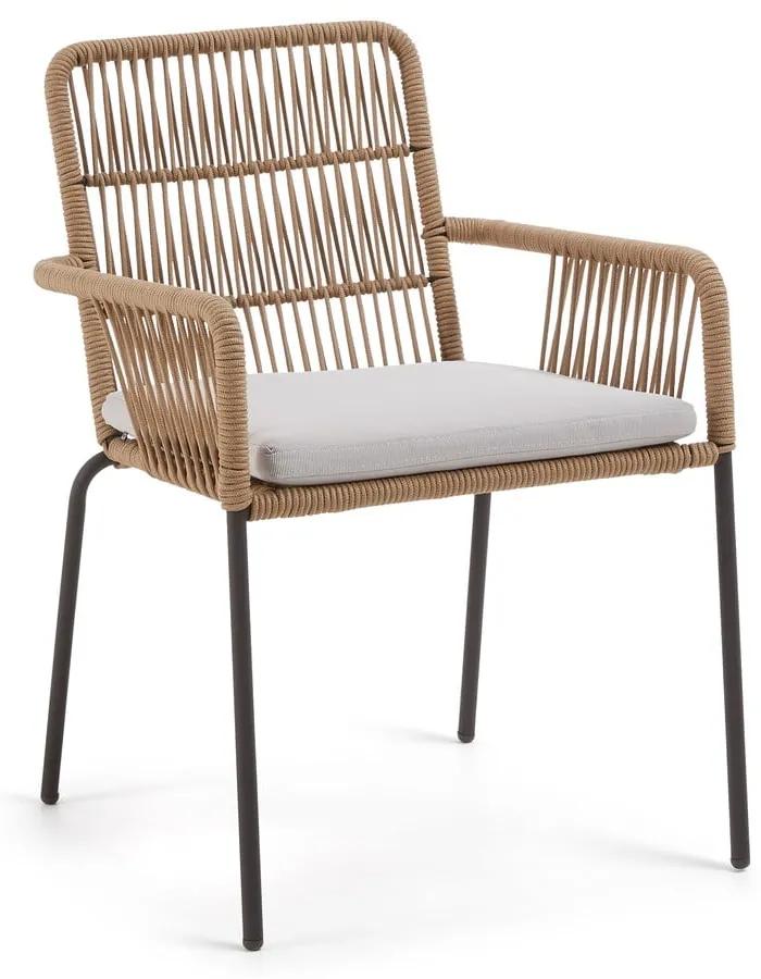 Samt acélszerkezetű és kötélhúrozású kerti szék - La Forma