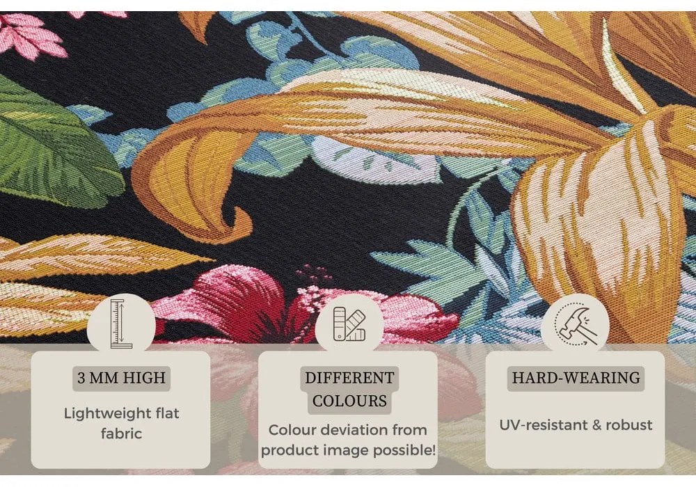 Fekete kültéri szőnyeg 120x180 cm Flair – Hanse Home