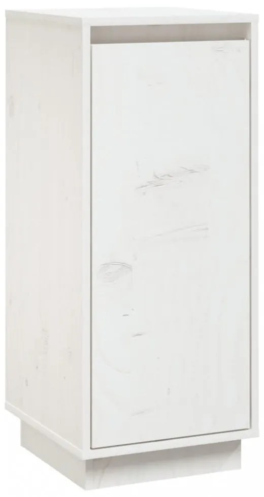 fehér tömör fenyőfa tálalószekrény 31,5 x 34 x 75 cm