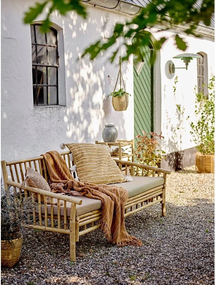 Bézs-natúr színű bambusz kerti kanapé Sole – Bloomingville