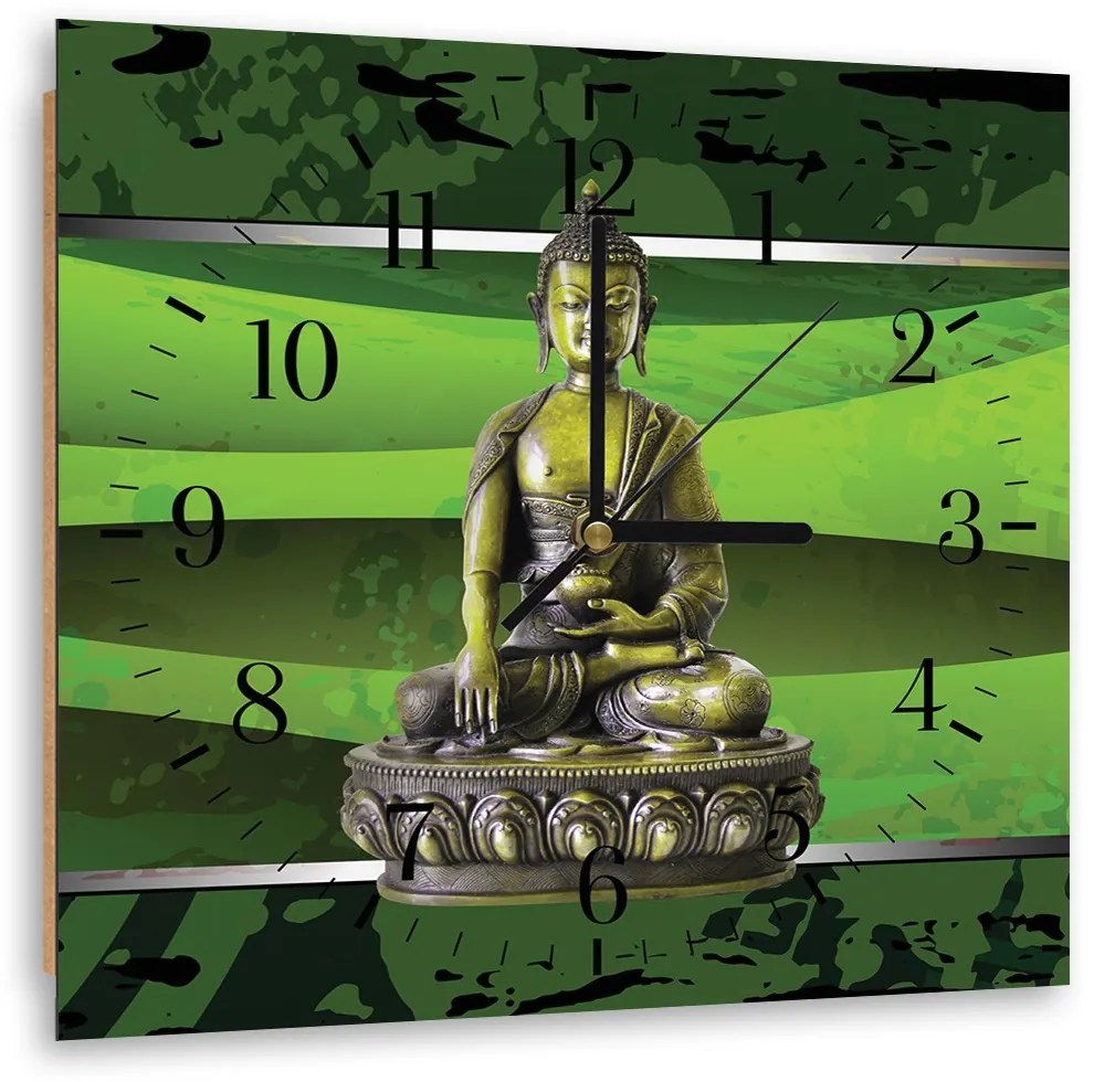 Gario Falióra Buddha zöldello növények között Méret: 60 x 60 cm
