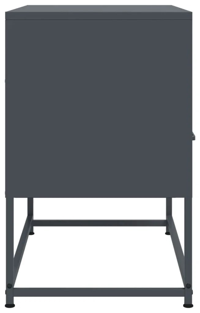 antracitszürke acél TV-szekrény 68 x 39 x 60,5 cm