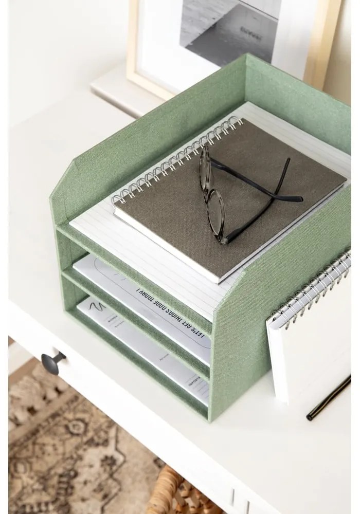 Zöld karton rendszerező dokumentumokhoz Trey Canvas Paper Laminate – Bigso