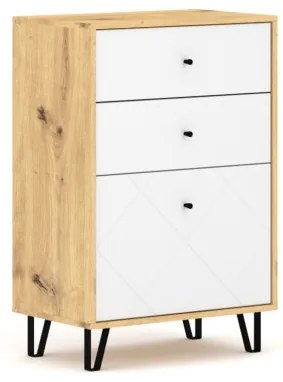 BILBAO SZAFKA BL18 DĄB ARTISAN/BIAŁY MAT