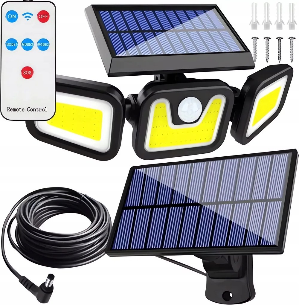 Pronett XJ5662 Napelemes világítás 165 Led Pir mozgásérzékelővel