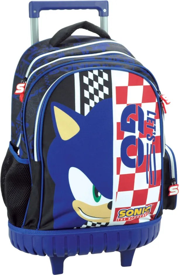 Sonic a sündisznó Champion Racer prémium gurulós iskolatáska, táska 42 cm
