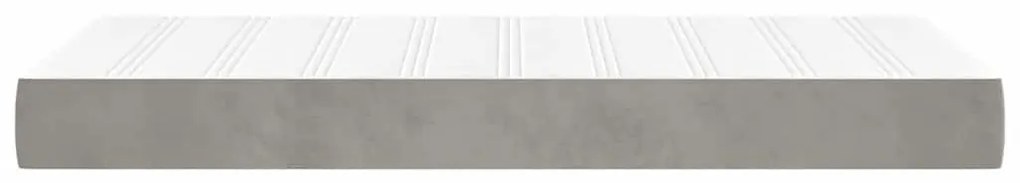 világosszürke bársony zsebrugós ágymatrac 90x210x20 cm