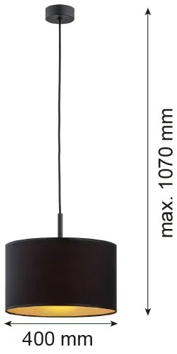 Argon 4341 - KARIN lógó 1xE27/15W/230V fekete/arany