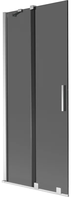 Mexen Velar, 2 szárnyas eltolható kádparaván 80 x 150 cm, 8mm szürke üveg, króm, 896-080-000-41-01