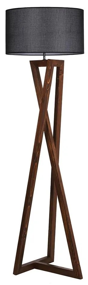 Állólámpa MACKA 1xE27/60W/230V fekete/barna