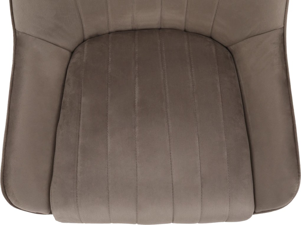 Étkezőszék, szürkésbarna Taupe/gold króm-arany, PERLIA