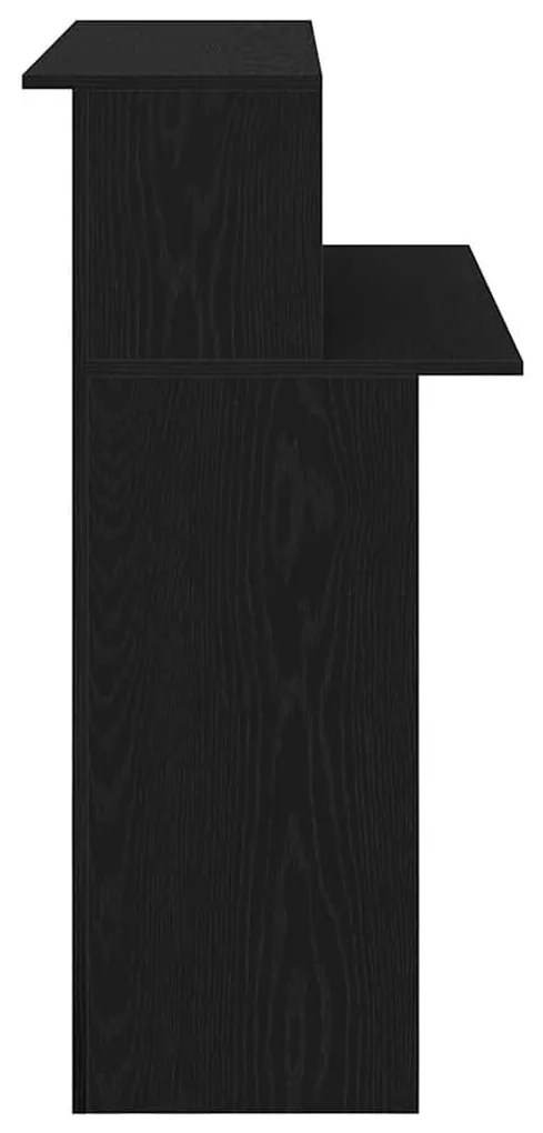 recepciós pult fekete 100x50x103,5 cm szerelt fa