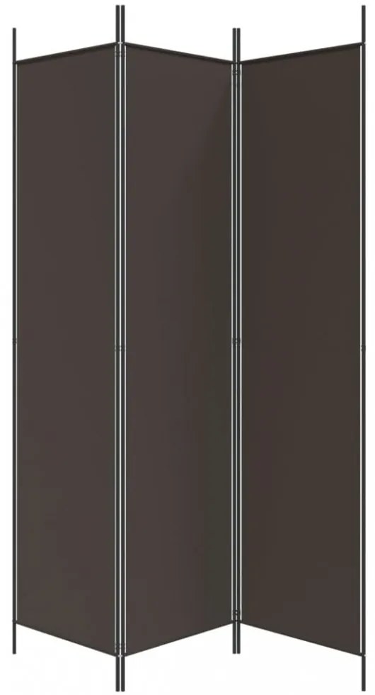 3 paneles barna szövet paraván 150 x 200 cm