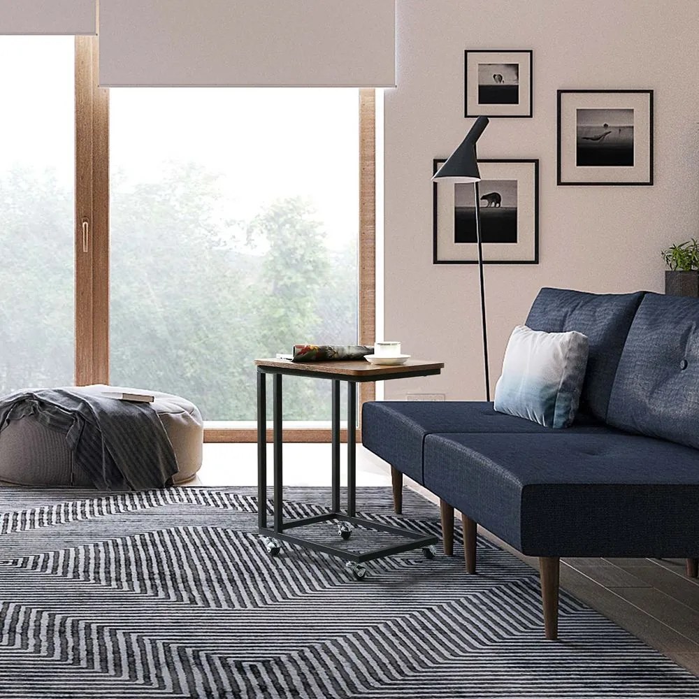 HENRY gurulós tálalókocsi, 50x35x62cm, barna Vasagle