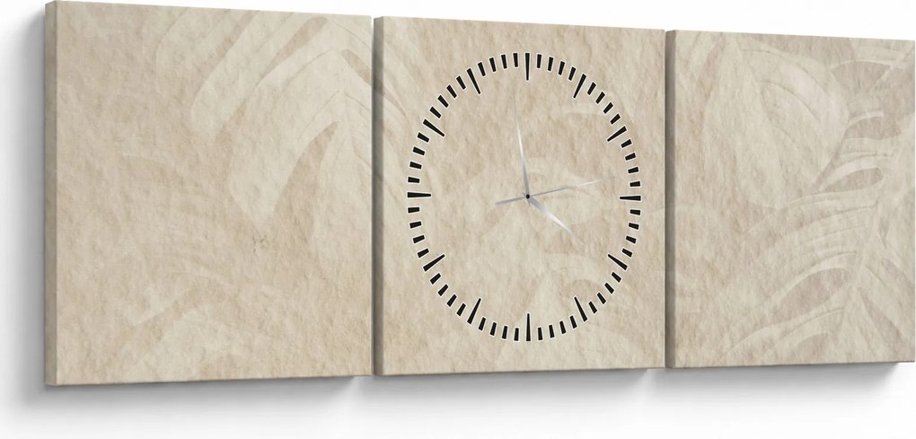 Kép - A textúra levelei (órával) (90x30 cm)