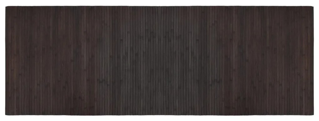 négyszögletű sötétbarna bambusz szőnyeg 70 x 200 cm