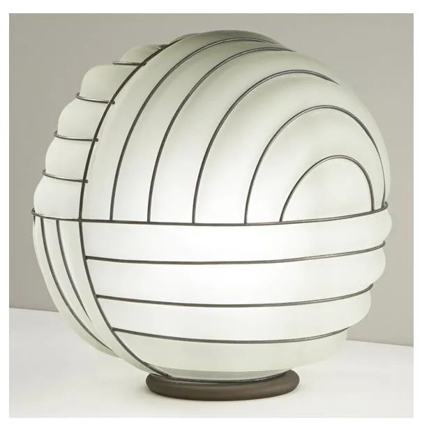 SIRU - Asztali lámpa CARTESIO 1xE27/60W/230V barna/fehér Velencei üveg