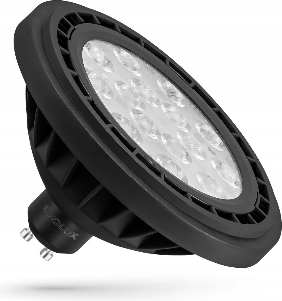 Led izzó 10W GU10 AR111 fehér Semleges Fekete