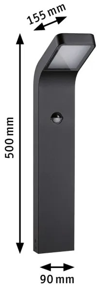 Paulmann 94747 - LED 7,5W IP44 kültéri lámpa érzékelővel KULMA 230V