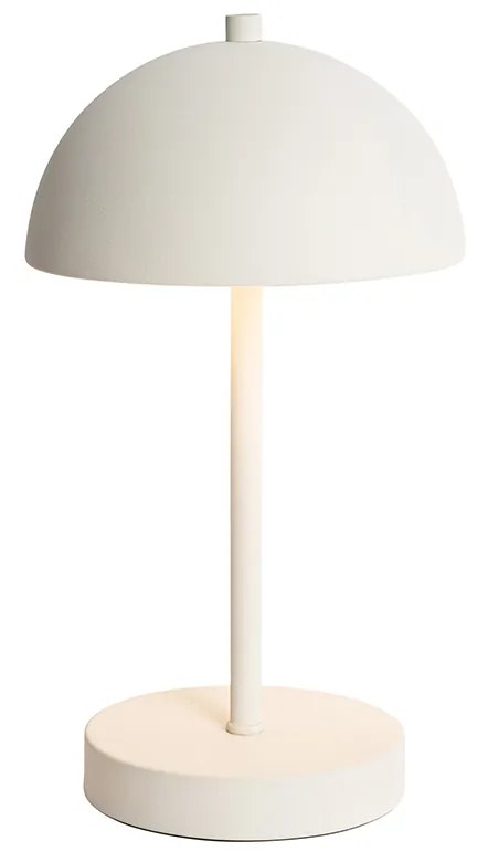 2 db-os kültéri asztali lámpa szett fehér újratölthető LED-del 3 lépésben dimmelhető - Keira