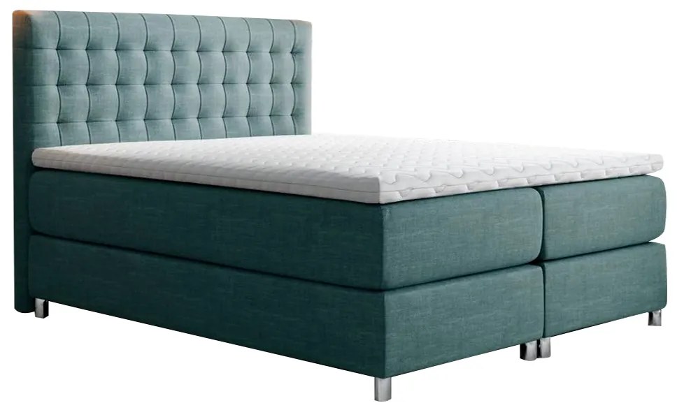 RIVERA kárpitozott ágy + topper, 140x200, inari 87