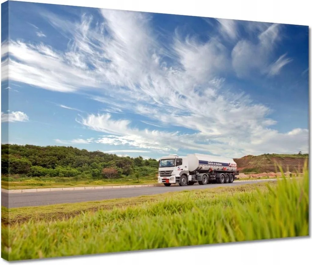 Vászonkép 40x30 Tartálykocsi Nyergesvontató