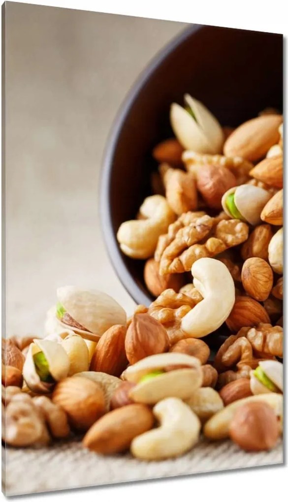 Vászonkép 80x120 Egy tál szárított dió