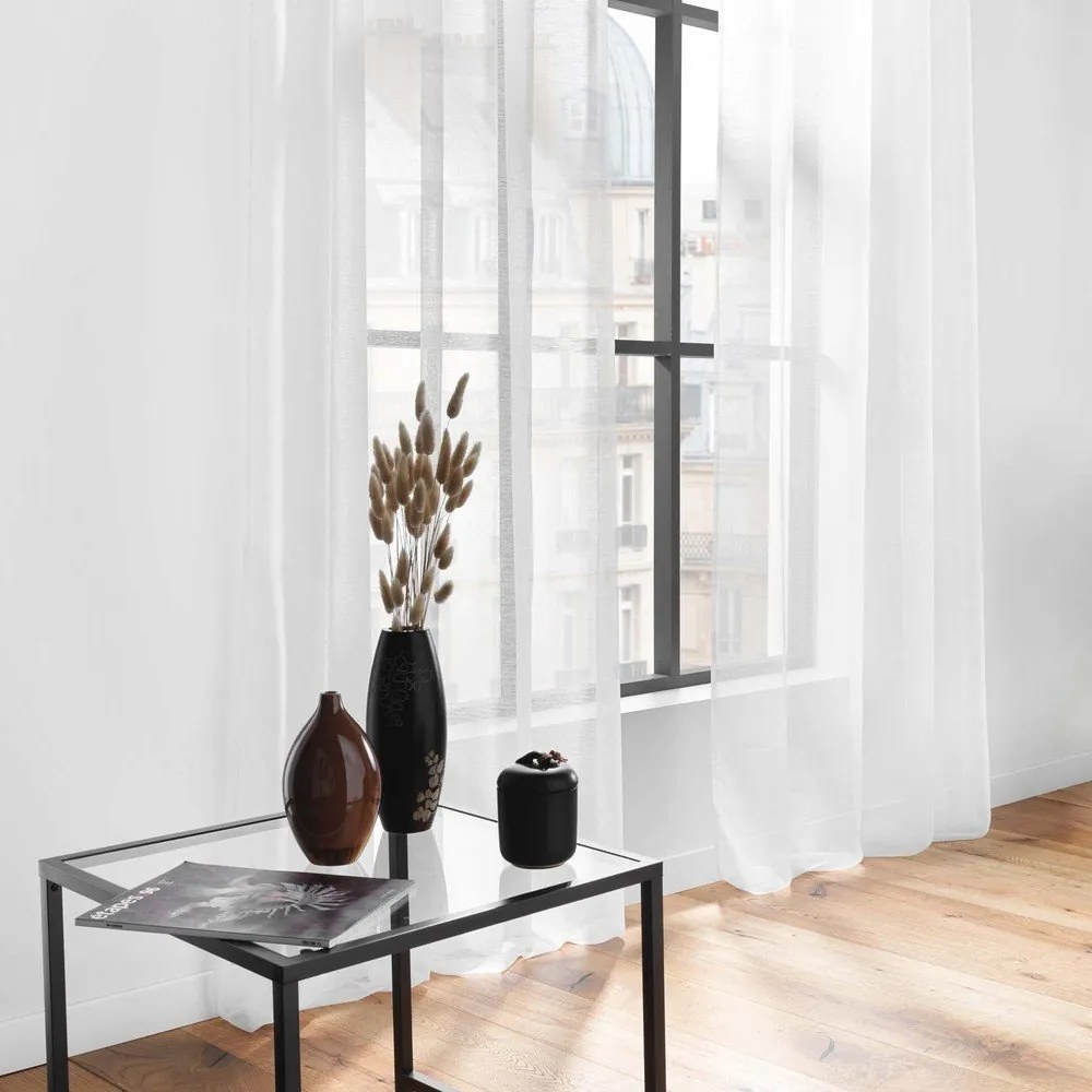 Fehér voile fényáteresztő függöny 140x240 cm Lissea – douceur d'intérieur